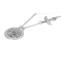 Rafael Jewelry Tree of Life Disc and Dove Sterling Silver Necklace  - 5