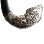 Barsheshet-Ribak Man Blowing Shofar Silver-Plated Ram’s Horn Shofar - 2