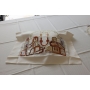 Stain Resistant Tan Jerusalem Embroidery-on-Both-Ends Shabbat Tablecloth Set - 2