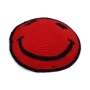 Hand Made Knit Kippah With Smiley Face (Choice of Colors) - 3