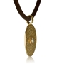 14K Gold Kabbalah Traveler's Prayer Disk Necklace with Chrysoberyl - 2
