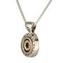 My Soul Loves Sterling Silver with 14K Gold and Garnet Stone Necklace  - 2
