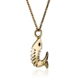 Prophet Jonah 14K Gold and Garnet Fish Necklace - 3