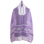 Ronit Gur Sheer Lilac Floral Tallit Set with Blessing - 1