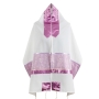 Ronit Gur Pink Floral Women's Tallit Set with Blessing - 1