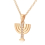 Diamond-Accented 18K Gold Menorah Pendant Necklace By Yaniv Fine Jewelry - 6