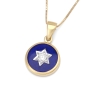 Round Diamond-Accented Star of David 14K Gold Pendant Necklace - 2