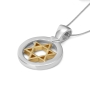 Round Star of David Sterling Silver Necklace - 4