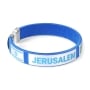 Blue Jerusalem Emblem Bracelet with Israeli Flag - 3