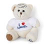 White Plush Bear with I Love Israel T-Shirt - 1