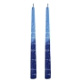 Safed Candles Dipped Taper Shabbat Candles – Blue - 2