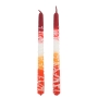 Dipped Taper Shabbat Candles – Red and Orange  - 2
