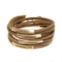 SEA Smadar Eliasaf Gold-Plated Pipes Beige Bracelet  - 1
