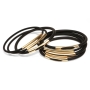 SEA Smadar Eliasaf Silicon and Gold-Plated Tubes Bracelet - 1