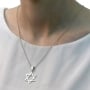 Classic Sterling Silver Star of David Pendant Necklace - 4