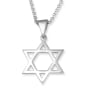 Classic Sterling Silver Star of David Pendant Necklace - 2