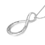 Shema Yisrael Sterling Silver Large Infinity Necklace- English/Hebrew (Deuteronomy 6:4) - 5