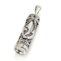 925 Sterling Silver Mezuzah Pendant With Shin - 1