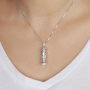 925 Sterling Silver Mezuzah Pendant With Shin - 2