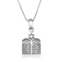Marina Jewelry Sterling Silver 10 Commandments Pendant Necklace - 1