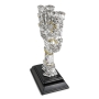 Silver-Plated and Gold-Accented Seven-Branched Menorah With Hoshen Design - 4