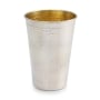 Traditional Yemenite Art Handcrafted Sterling Silver Kiddush Cup With Hammered Finish - 3