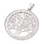 Sterling Silver Tree of Life Pendant with Zircon Stones (Choice of Colors) - 3