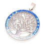 Sterling Silver Tree of Life Pendant with Zircon Stones (Choice of Colors) - 4
