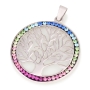 Sterling Silver Tree of Life Pendant with Zircon Stones (Choice of Colors) - 5