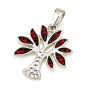 925 Sterling Silver Tree of Life Pendant with Crystal Stones (Choice of Colors) - 5