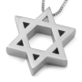 Deluxe 14K Gold Star of David Pendant Necklace (Choice of Colors) - 3