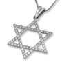 Star of David 14K Gold Diamond Studded Necklace - 2