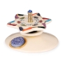 Designer Ceramic Star of David Dreidel With Hebrew-English Home Blessings - 2