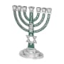 Exquisite Star of David Seven-Branched Menorah With Choshen Design (Choice of Colors) - 6