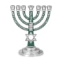 Exquisite Star of David Seven-Branched Menorah With Choshen Design (Choice of Colors) - 5