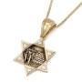 Diamond-Accented Star of David & Western Wall 14K Gold Pendant Necklace - 4