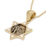 Diamond-Accented Star of David & Western Wall 14K Gold Pendant Necklace - 3