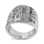 Sterling Silver Designer Ring With Jerusalem Design - 2