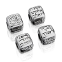 Sterling Silver Jewish Blessings Bead Charm - 3