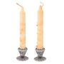 Traditional Yemenite Art Stylish Handcrafted Sterling Silver Candlesticks With Filigree Design - 3