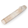 Large Light Brown White Onyx Mezuzah Case with Shin  - 2