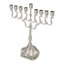 Elegant Nickel Hanukkah Menorah - Large - 2