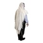 Talitnia Traditional Pure Wool White and Silver Stripes Tallit (Prayer Shawl) - 2