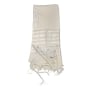 Talitnia Traditional Pure Wool White and Silver Stripes Tallit (Prayer Shawl) - 3