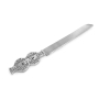 Traditional Yemenite Art Handcrafted Sterling Silver "Hamotzi" Challah Knife With Pomegranate Filigree Design - 2
