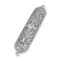 Traditional Yemenite Art Handcrafted Sterling Silver Mezuzah Case With Swirling Filigree Design - 1