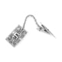 Traditional Yemenite Art Handcrafted Sterling Silver Tallit Clips With Chai Symbol - 2