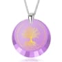 Cubic Zirconia Tree of Life Necklace Micro-Inscribed With 24K Gold (Genesis 2:9) - 9