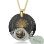 Cubic Zirconia Tree of Life Necklace Micro-Inscribed With 24K Gold (Genesis 2:9) - 11