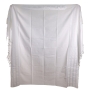 100% Cotton Tallit Prayer Shawl with White Stripes - 4